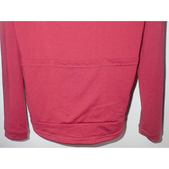 Nike Sphere Dry 1/2 Zip Athletic Cycling Running Shirt Women L Long Sleeve RED - Picture 5 of 6